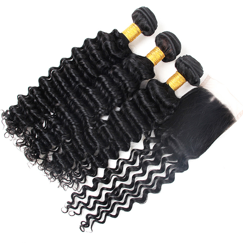 Directly factory wholesale cuticle aligned deep wave hair, virgin unprocessed deep waves brazil hair bundles