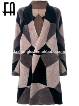 Factory direct wholesale fashion lady's sheepskin sheared fur coat