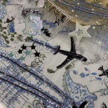 Star Series Multicolor Sequins Embroidery Fabric