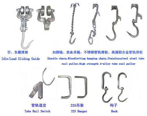 Cattle Ox Meat Hanging Roller Hooks Shackle Chains Hooks