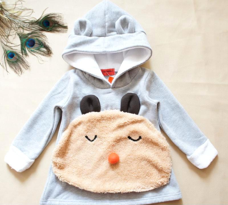 Cute Baby Sweater With Hood For Girls