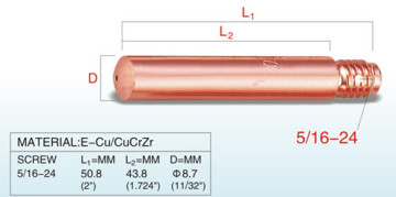 Lincoln Long Welding Contact Tip