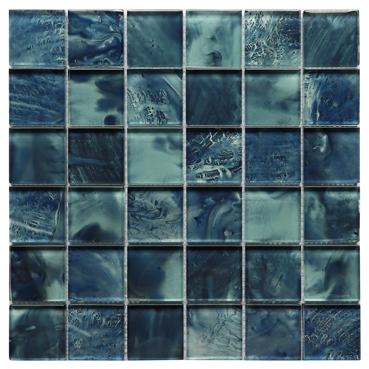 Blue Blending Crystal Glass Mosaic Tile for Pool