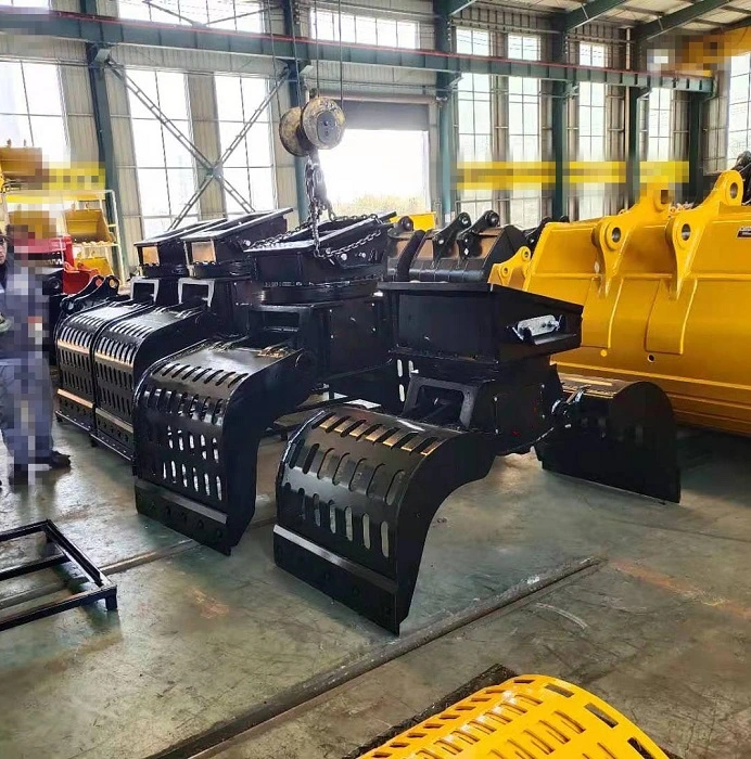 Excavator Hydraulic Rotating Grab Sorting Grapple