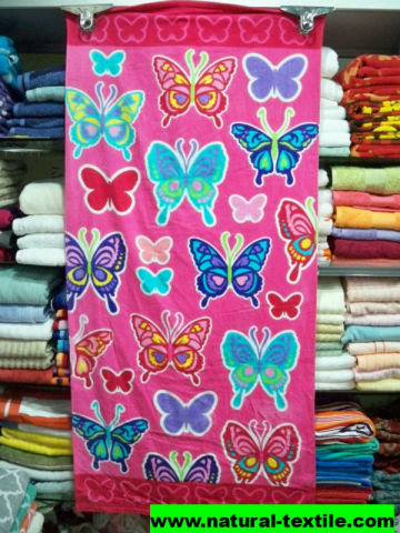 Butterfly design high quality beach towel wholesale