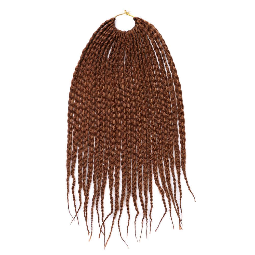 Hot sell box braids hair synthetic hair waves 14 inch 22 strands crochet box braids