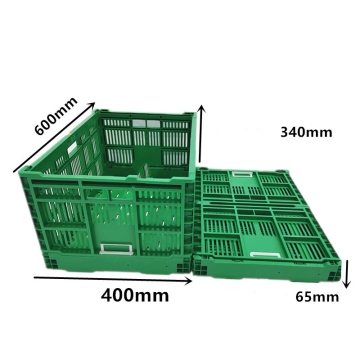 78L Heavy Duty Foldable Turnover Box - Stackable Circulating Plastic Crate for Milk, Fruits, and Vegetables