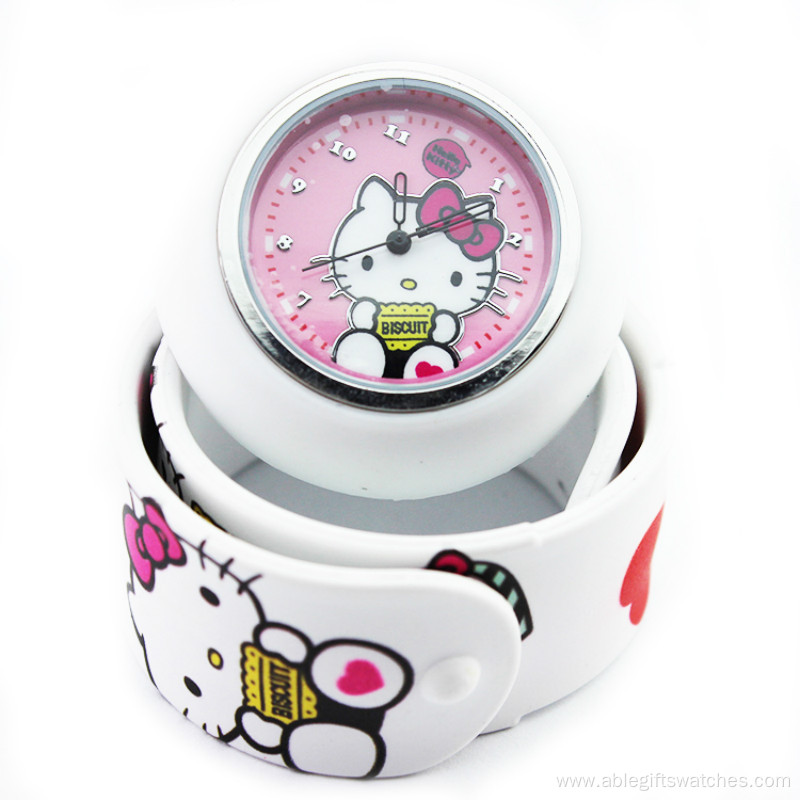 New Arrival Children Slap Bracelet Cartoon Quartz Watch