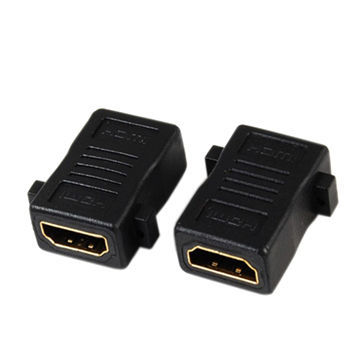 HDMI female to HDMI female panel adapter, made of plastic and ABS