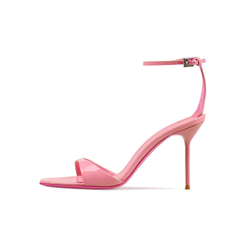 Women's Pink High Heeled Sandal Peep-Toe Heels Shoes