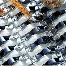 thickness 8 mm crystal glass glow in the dark mosaic tile