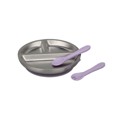 Baby Suction Plate with Self-Feeding Spoon Fork