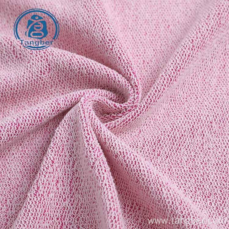 Knit Back Loop Polyester Cotton Blend Terry Fabric