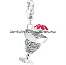 wholesale silver drink cup pendant