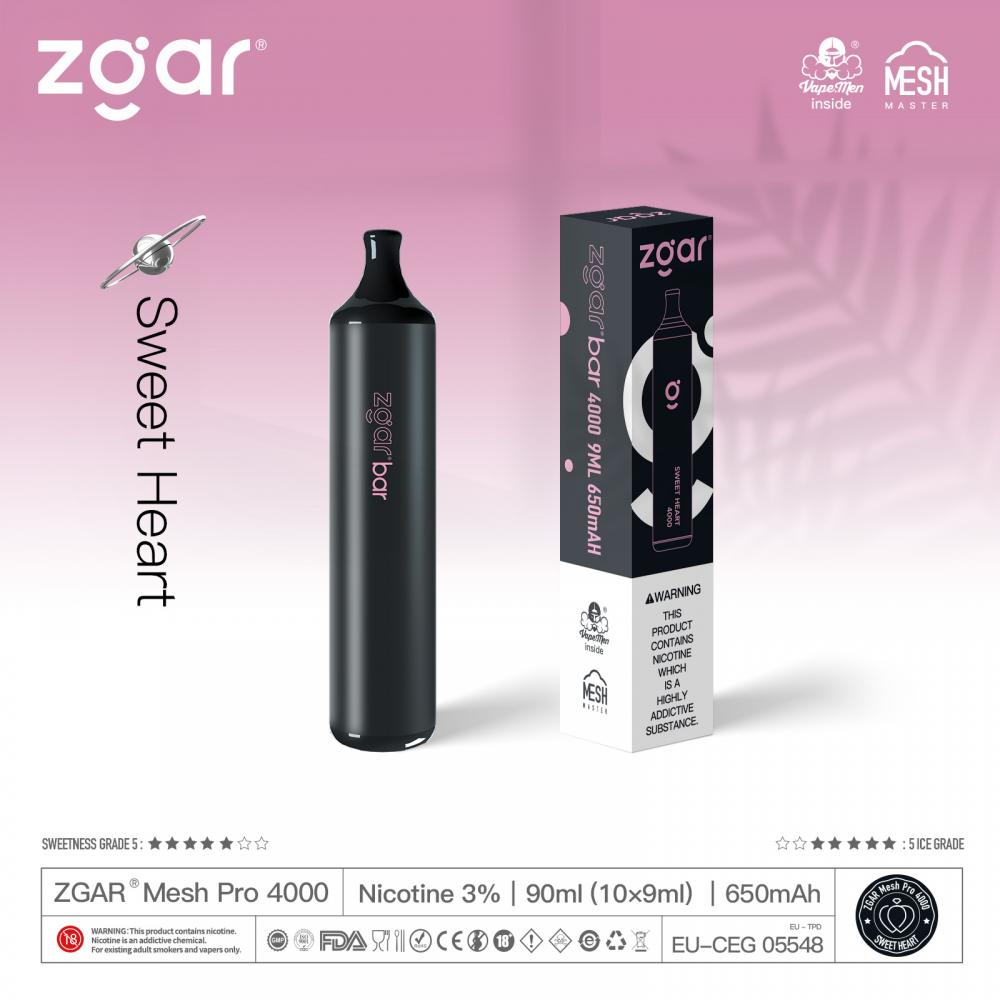 Zgar 4000 Puffs Disposable Vape Pen