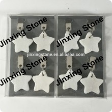 Made in China Set of 4 Star Shape Stone Tablecloth Weight White Marble Tablecloth Clips Decorative Stone Clips