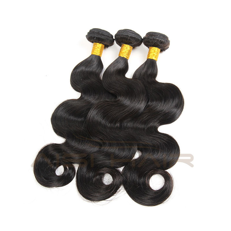 Brazilian Body Wave Human Hair Weave Bundles Natural Black 100% Human Hair Extension