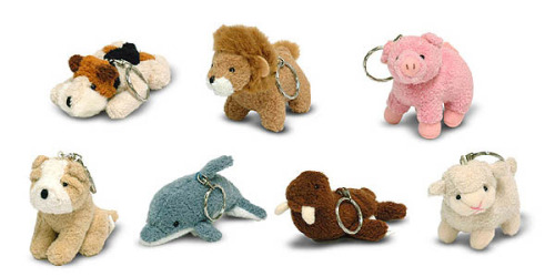 Plush Animal Keychains