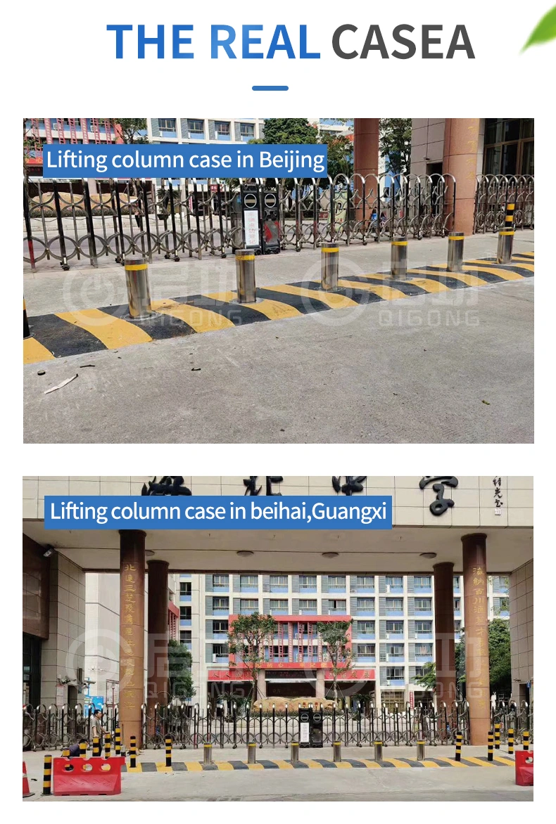 Barrier Lift Assisted Rising Bollard Special Key Control Manual Bollard Outdoor Retractable Bollard Light