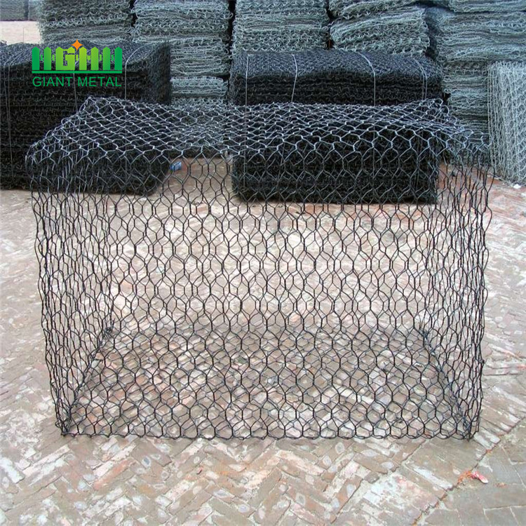 Heavy galvanized woven gabion basket