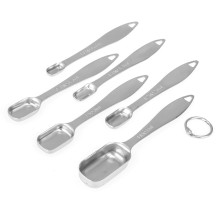 stainless steel metal teaspoon measuring spoons set