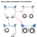 Fashionable oem available luminous cat headphone