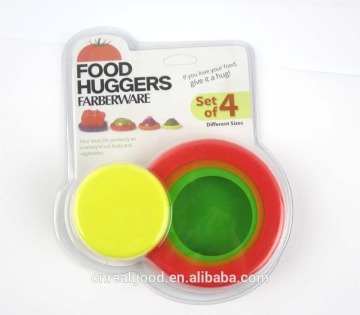 hot selling high quality 4pcs Silicone Food Hugger