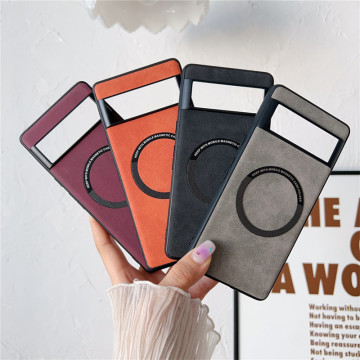 Google Pixel 9 Pro XL Magnetic Sheepskin Leather Case - Compatible with Google Pixel 8 Pro, 8A, 7A, 6Pro