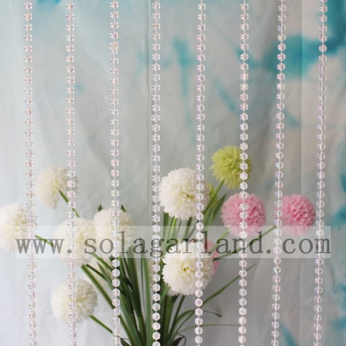 Opalizujący przezroczysty AB String Beads Roll Garland 82 M / Rolka