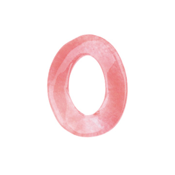 Cherry Quartz Twist 18x23mm QQ Circle & Hollow Oval Pendant Beads