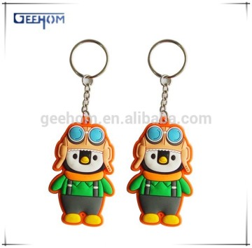 embossed rubber logo doll keychain