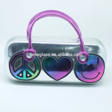 grey kids pink handbag glasses case