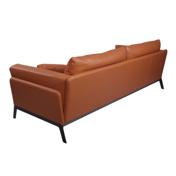 2020 New Design Tan Aniline Leather Sofa