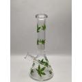 Cheap Green Leaves Glass Beaker Bongs