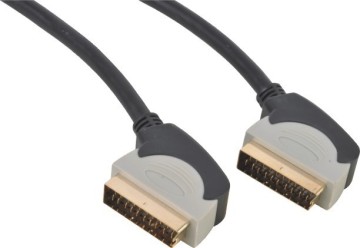 factory direct sell high quality over molded 21P male to male scart cable, scart cable