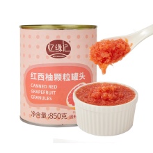 Yiyuanji Canned Red Grapefruit Granules: Ideal for Bubble Tea and Desserts - 0.85kg