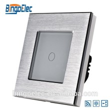 EU/UK type 1gang2way remote dimmer wall touch switch