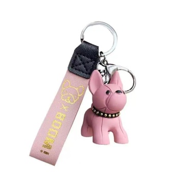 Cute Cartoon Bull Terrier PVC Keychain - Promotional Puppy Resin Dog Doll for Gifts