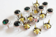 8mm Colored Jewel Set in Ring Stud