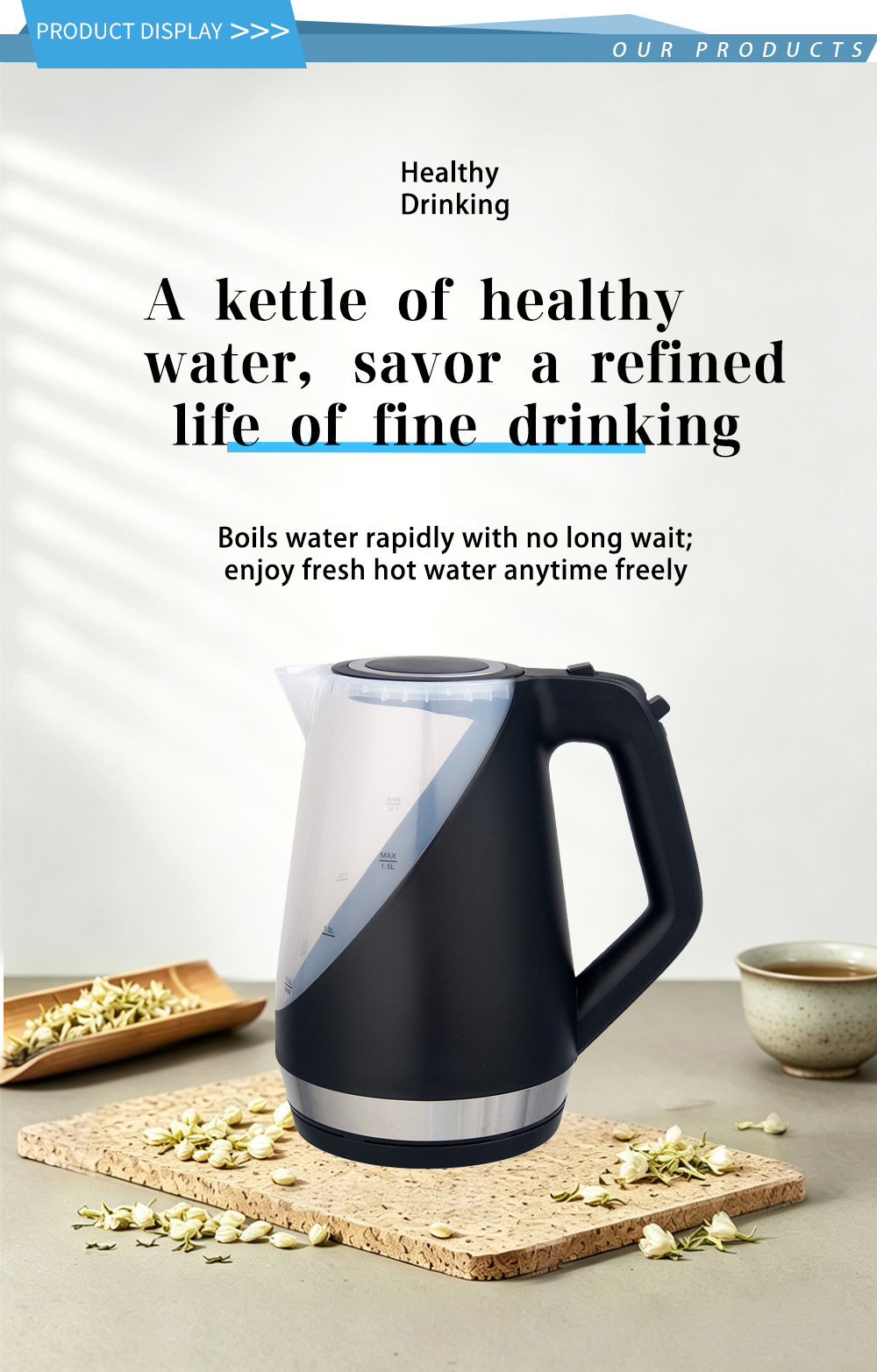 غلاية ستانلس ستيل 304 FK-2505 1 304 stainless steel kettle FK-2505 1