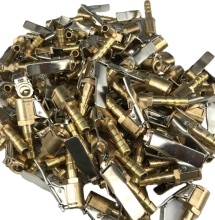 Portable Auto Brass Lock Tire Air Chuck with Clip Adapter for Air Compressor