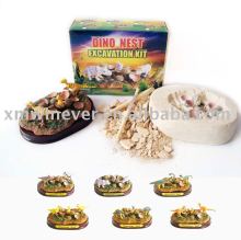 Dinosaur Nest w/wooden base,dig it out