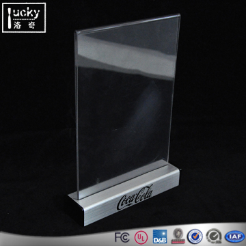 Clear Acrylic display sign holder/ Price Tag Menu Holder