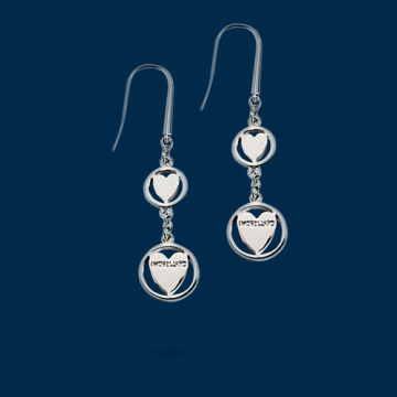 Charm sweetheart fancy silver drop earring for women