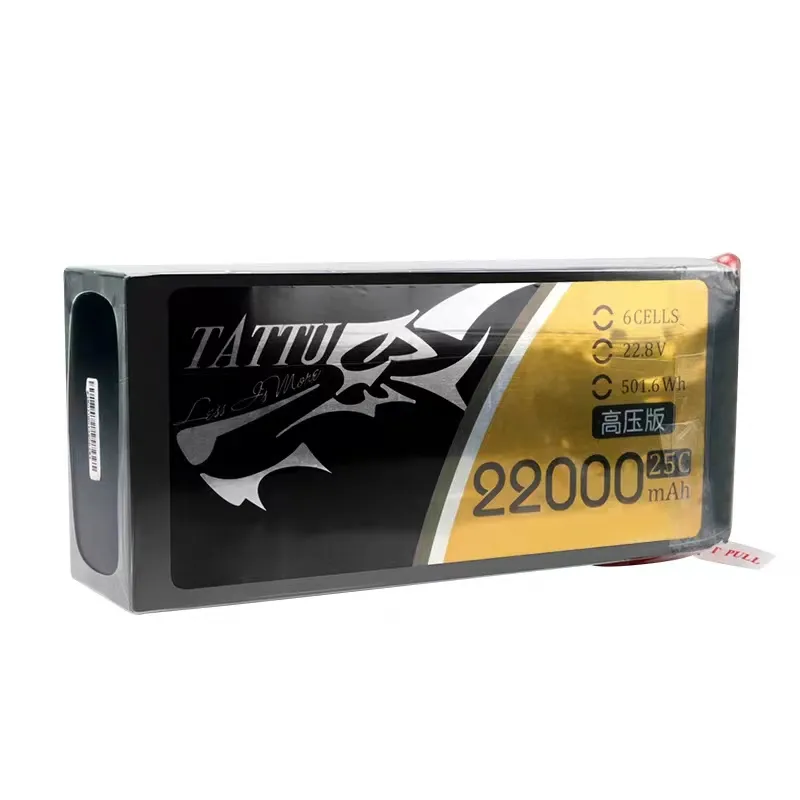 Tattu 6s 22.8v الجهد العالي بطارية Lipo 22000mah 25000mah 32000mAh