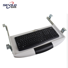Ergonomic Mouse and Keyboard Tray with Under-Keyboard Roller Mechanism