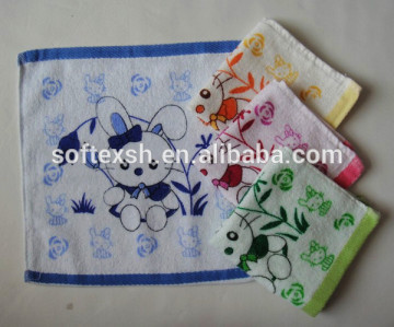 high quality velvet terry printed hand towel