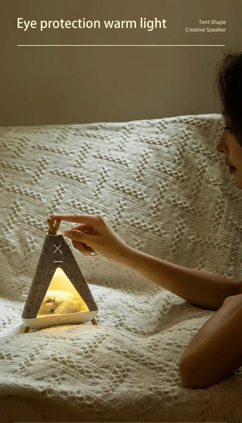 Portable Bluetooth Speaker Tent with Colorful LED Night Light
