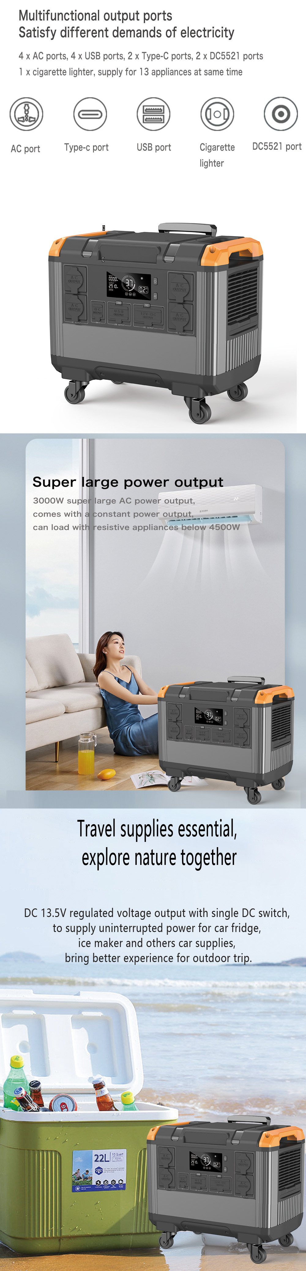 Hot Sale Portable Power Station with Ternary Lithium Battery 220V Outdoor 145Wh Solar Panel Power Supply Car Source-Wholesale