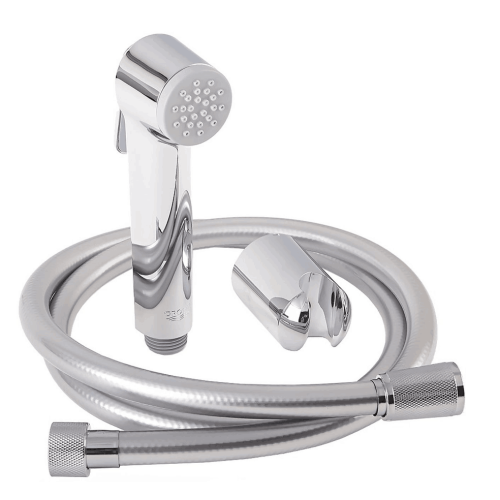 Chromed Muslin Self-cleaning shattaf bidet set for toilet